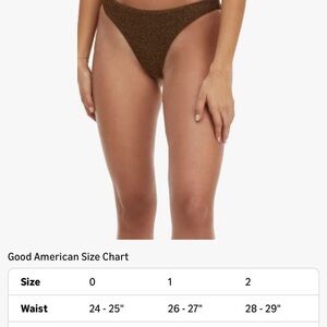Good American Good Sparkle brown bikini bottom
